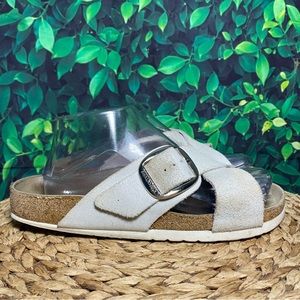 Birkenstock siena big buckle light grey sandals